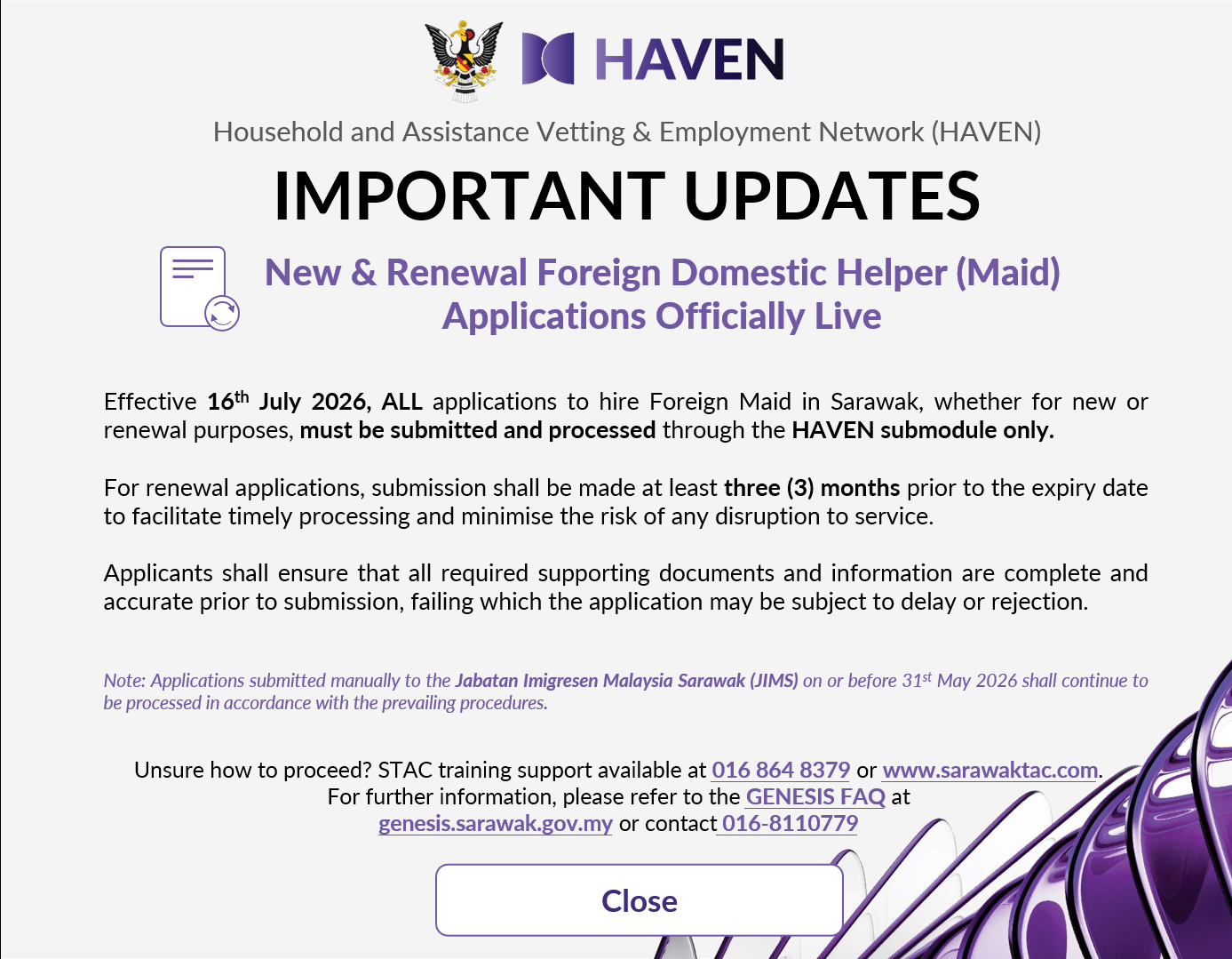 Haven Popup
